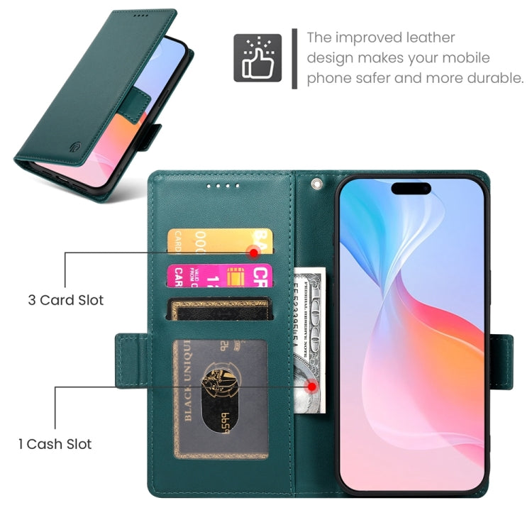 For iPhone 16 Pro Side Buckle Magnetic Frosted Leather Phone Case