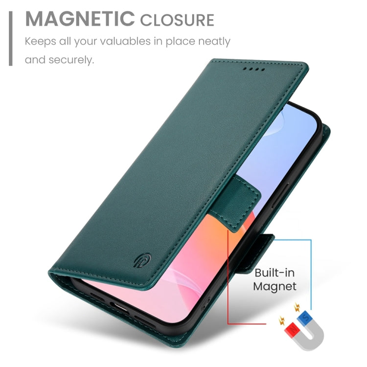 For iPhone 16 Pro Side Buckle Magnetic Frosted Leather Phone Case
