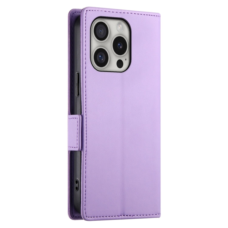 For iPhone 16 Pro Side Buckle Magnetic Frosted Leather Phone Case