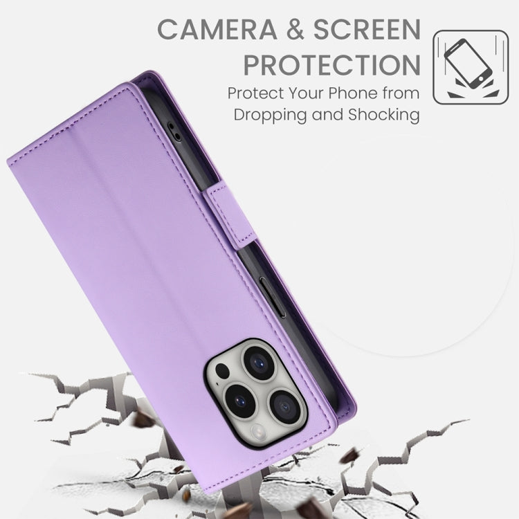 For iPhone 16 Pro Side Buckle Magnetic Frosted Leather Phone Case