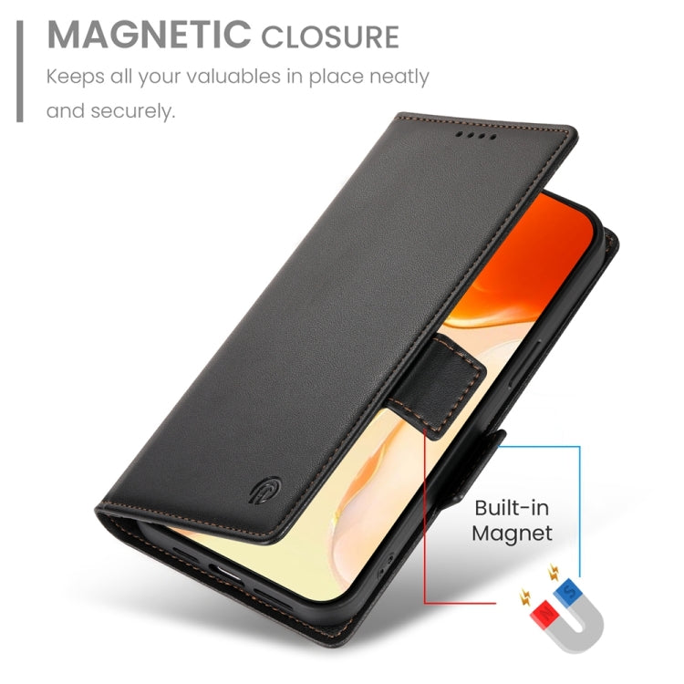 For iPhone 16 Plus Side Buckle Magnetic Frosted Leather Phone Case