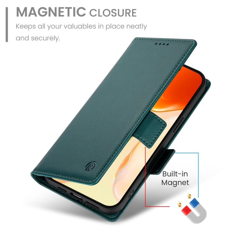 For iPhone 16 Plus Side Buckle Magnetic Frosted Leather Phone Case