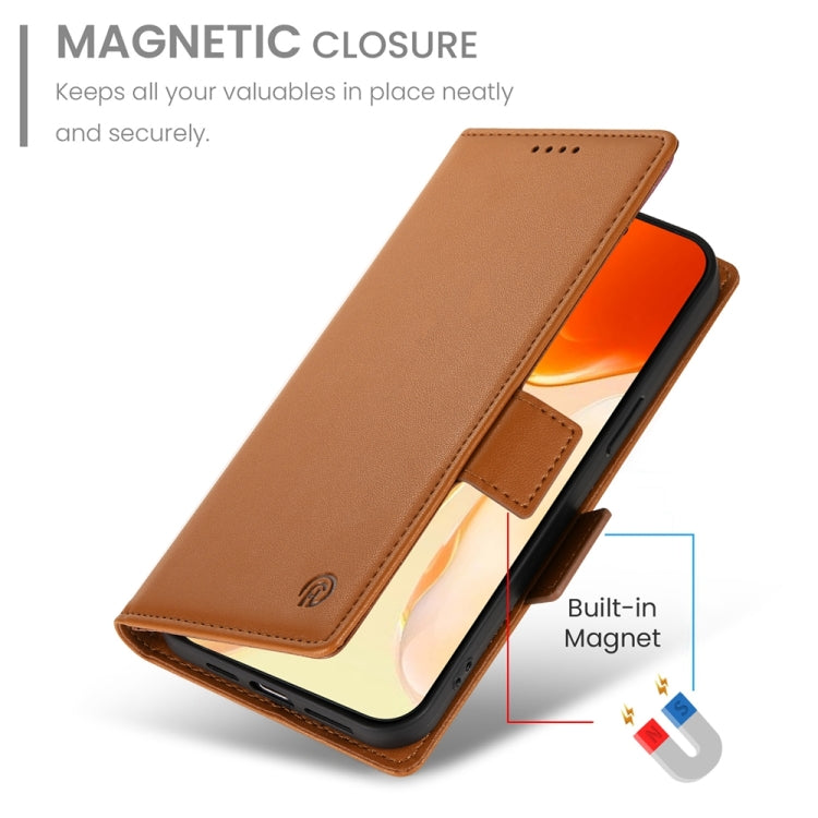 For iPhone 16 Plus Side Buckle Magnetic Frosted Leather Phone Case