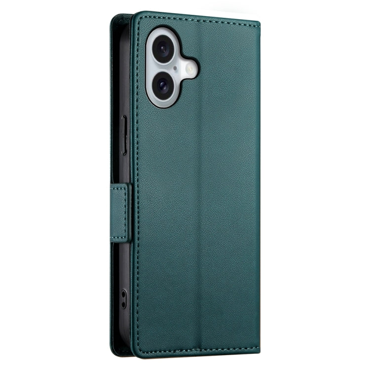 For iPhone 16 Side Buckle Magnetic Frosted Leather Phone Case