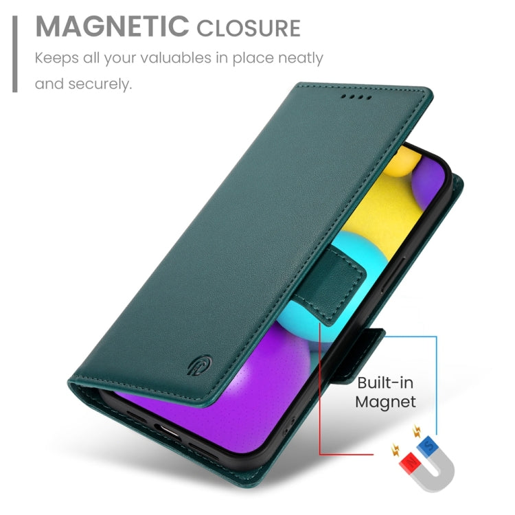 For iPhone 16 Side Buckle Magnetic Frosted Leather Phone Case