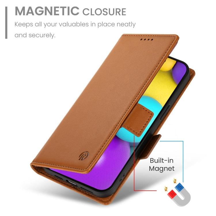 For iPhone 16 Side Buckle Magnetic Frosted Leather Phone Case