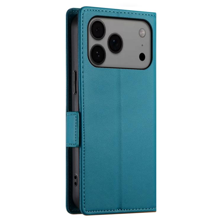 For iPhone 17 Pro Max Side Buckle Magnetic Frosted Leather Phone Case