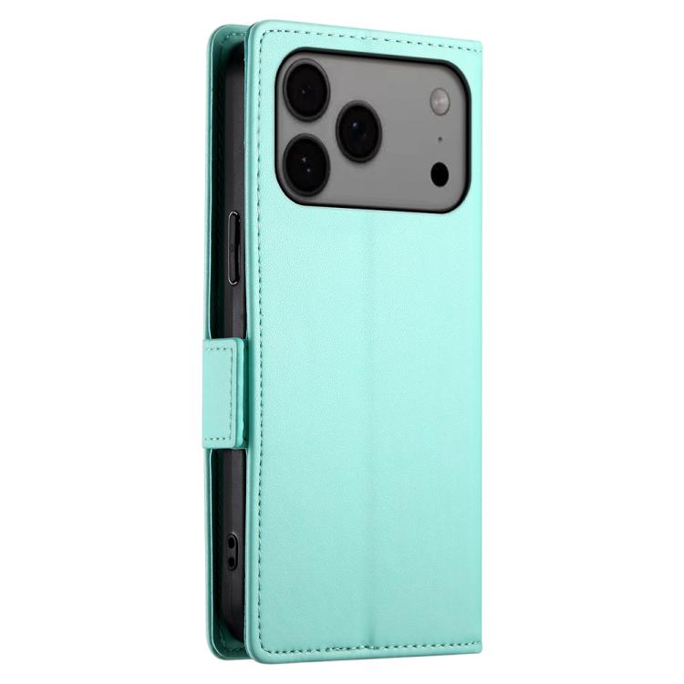 For iPhone 17 Pro Max Side Buckle Magnetic Frosted Leather Phone Case