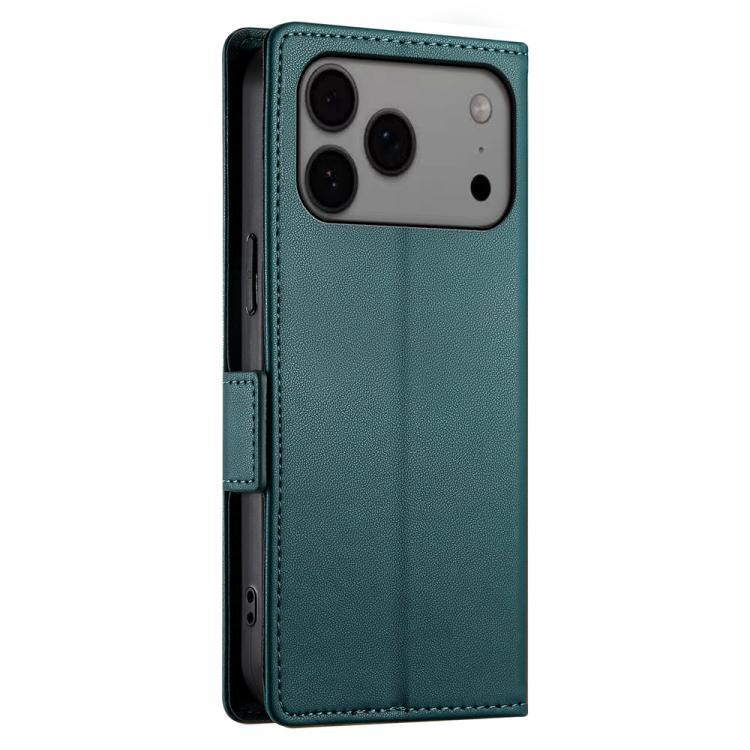 For iPhone 17 Pro Max Side Buckle Magnetic Frosted Leather Phone Case