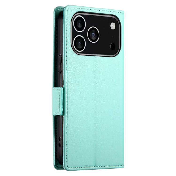 For iPhone 17 Pro Side Buckle Magnetic Frosted Leather Phone Case
