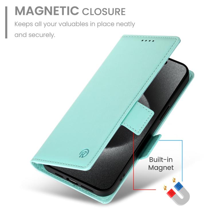 For iPhone 17 Pro Side Buckle Magnetic Frosted Leather Phone Case