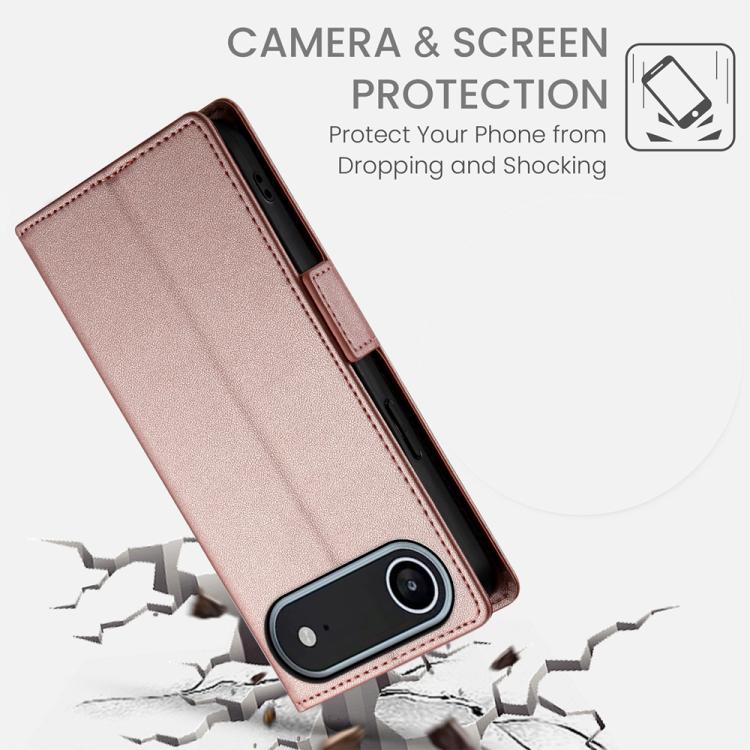 For iPhone Air Side Buckle Magnetic Frosted Leather Phone Case