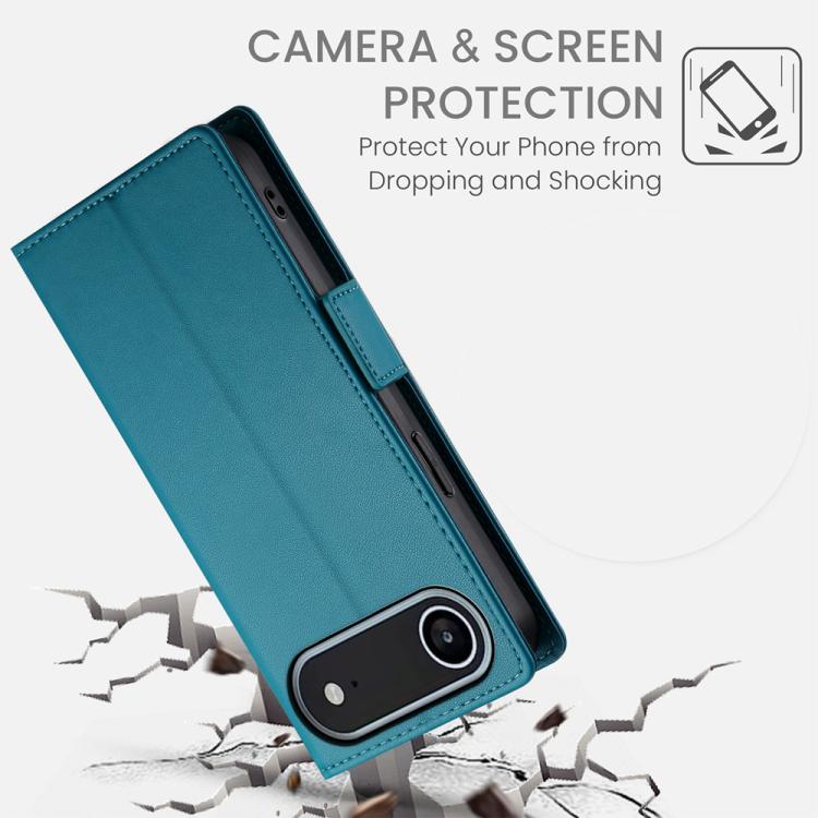 For iPhone Air Side Buckle Magnetic Frosted Leather Phone Case