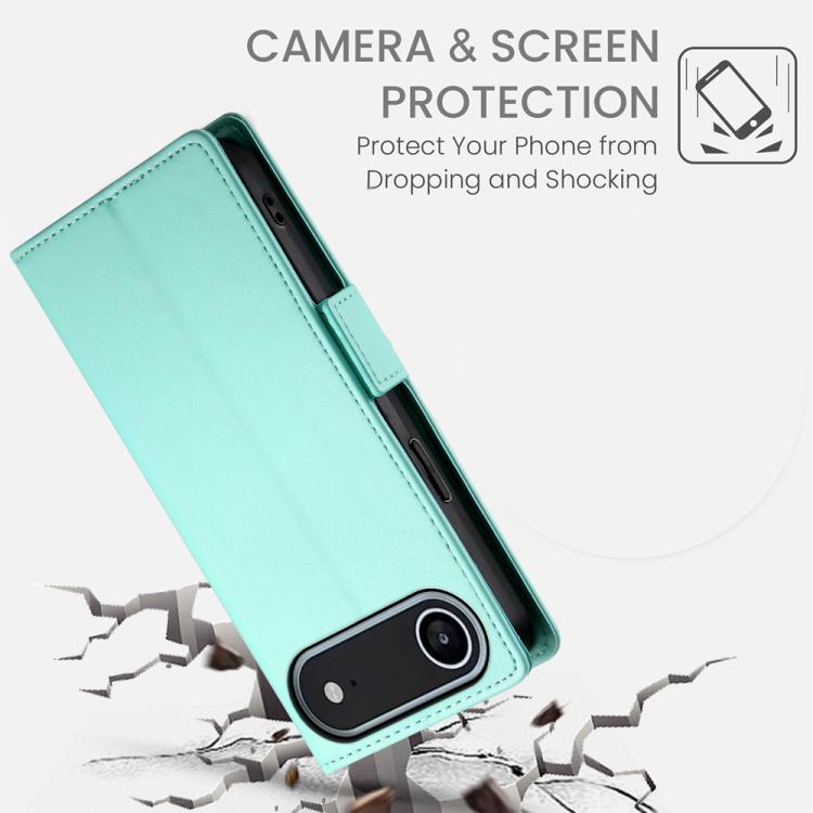 For iPhone Air Side Buckle Magnetic Frosted Leather Phone Case