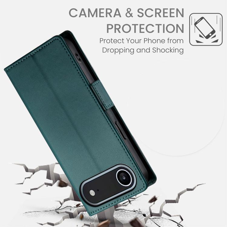 For iPhone Air Side Buckle Magnetic Frosted Leather Phone Case