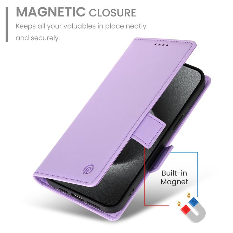 For iPhone Air Side Buckle Magnetic Frosted Leather Phone Case