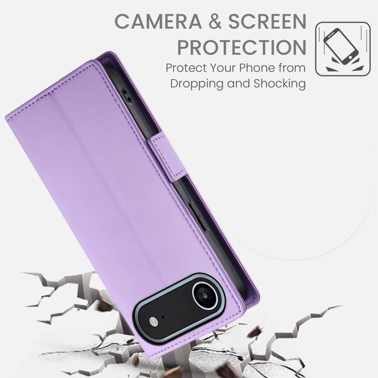 For iPhone Air Side Buckle Magnetic Frosted Leather Phone Case