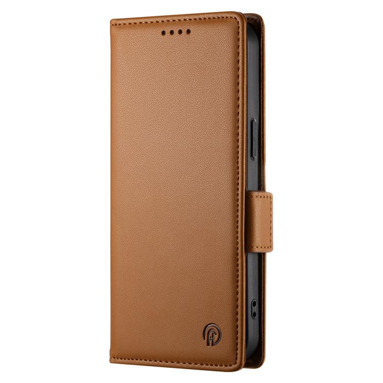 For iPhone Air Side Buckle Magnetic Frosted Leather Phone Case
