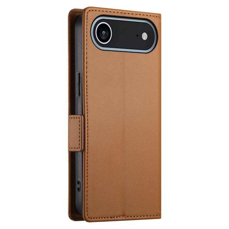 For iPhone Air Side Buckle Magnetic Frosted Leather Phone Case