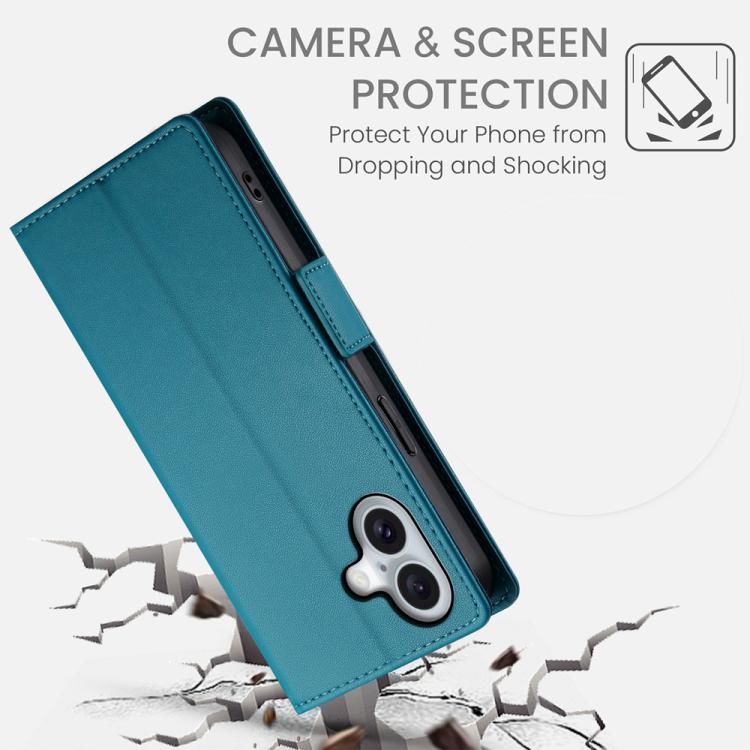 For iPhone 17 Side Buckle Magnetic Frosted Leather Phone Case