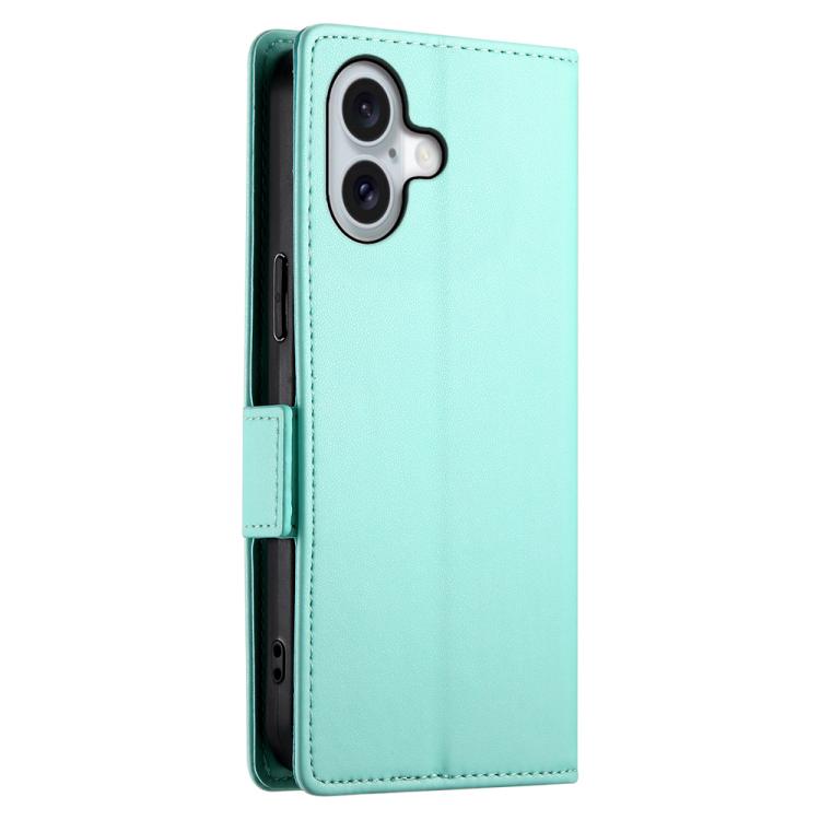 For iPhone 17 Side Buckle Magnetic Frosted Leather Phone Case