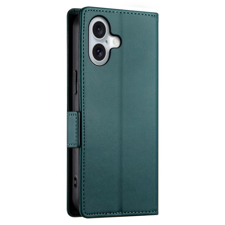 For iPhone 17 Side Buckle Magnetic Frosted Leather Phone Case