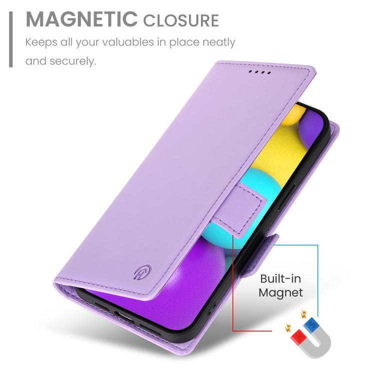 For iPhone 17 Side Buckle Magnetic Frosted Leather Phone Case