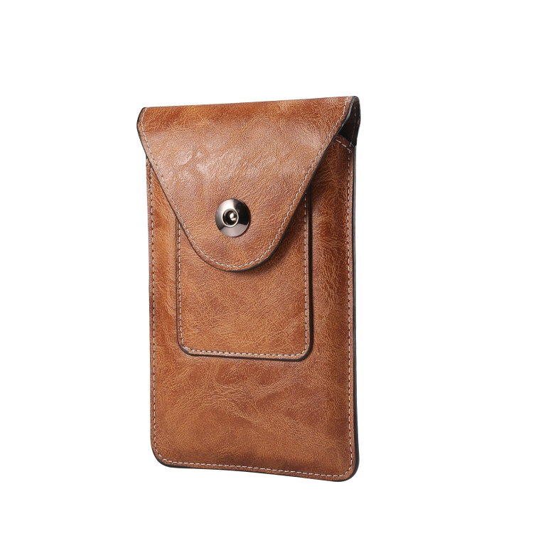 For iPhone 11 Pro Max Elephant Texture Men Leisure Simple Universal Mobile Phone Waist Pack Leather Case with Card Slot, Suitable for 5.5-6.5 inch Smartphones