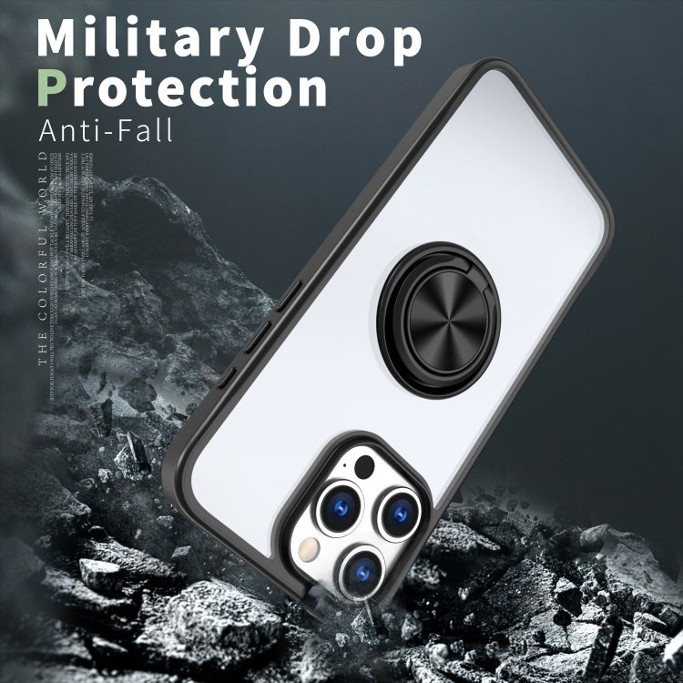 For iPhone 15 Pro Max Ring Holder PC Hybrid TPU Phone Case