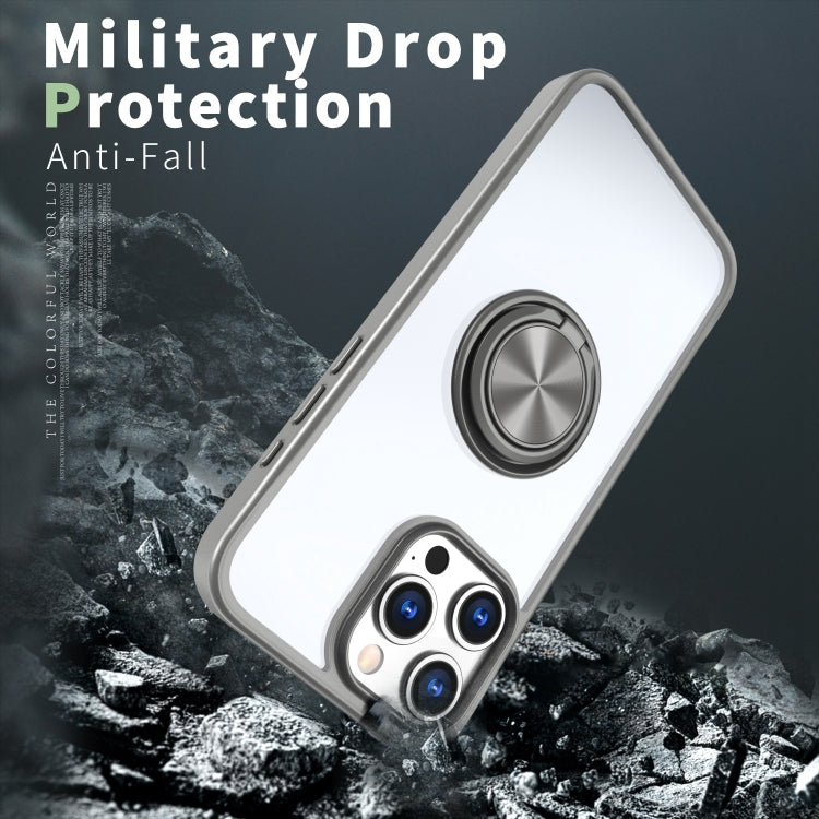 For iPhone 14 Ring Holder PC Hybrid TPU Phone Case