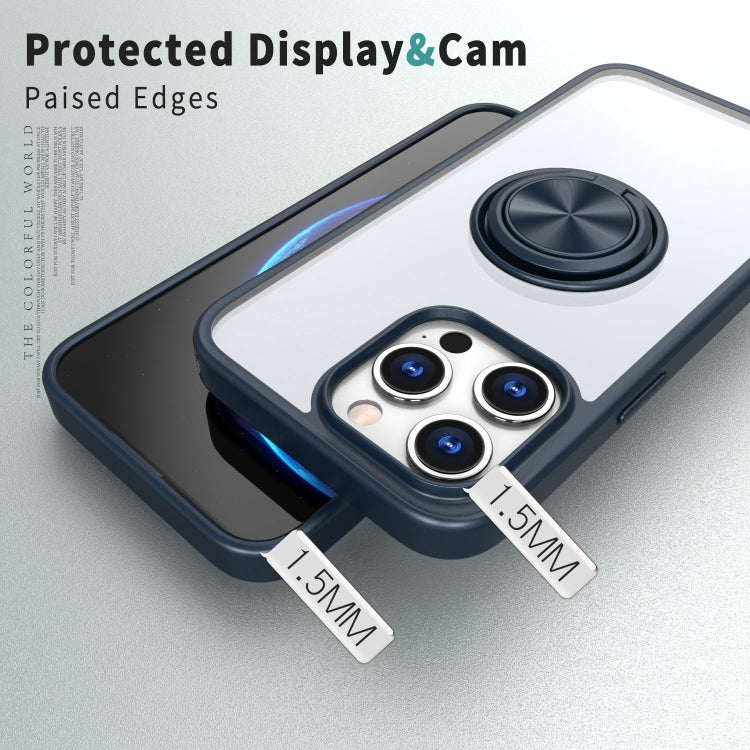 For iPhone 12 Pro Max Ring Holder PC Hybrid TPU Phone Case