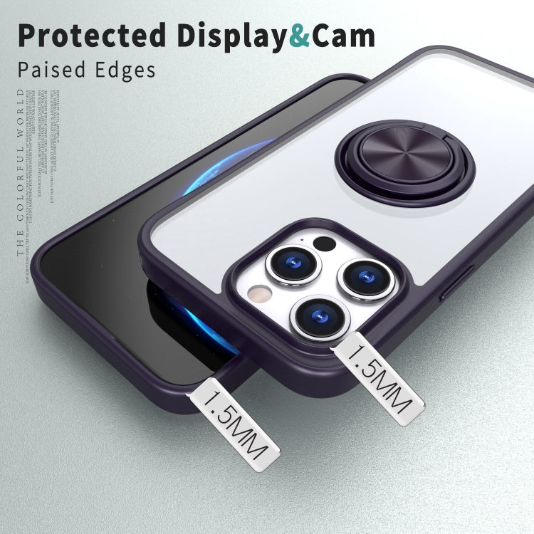 For iPhone 11 Pro Max Ring Holder PC Hybrid TPU Phone Case