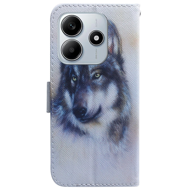 For Redmi Note 14 5G Coloured Drawing Flip Leather Phone Case