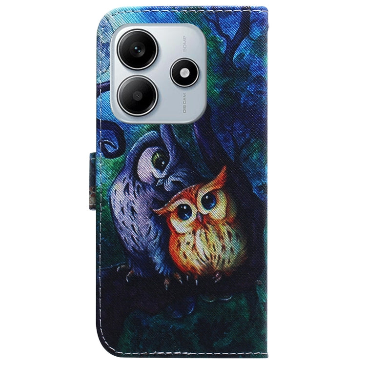For Redmi Note 14 5G Coloured Drawing Flip Leather Phone Case