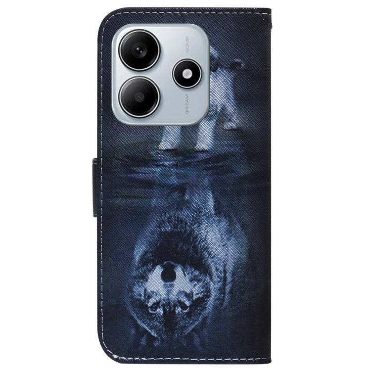 For Redmi Note 14 5G Coloured Drawing Flip Leather Phone Case