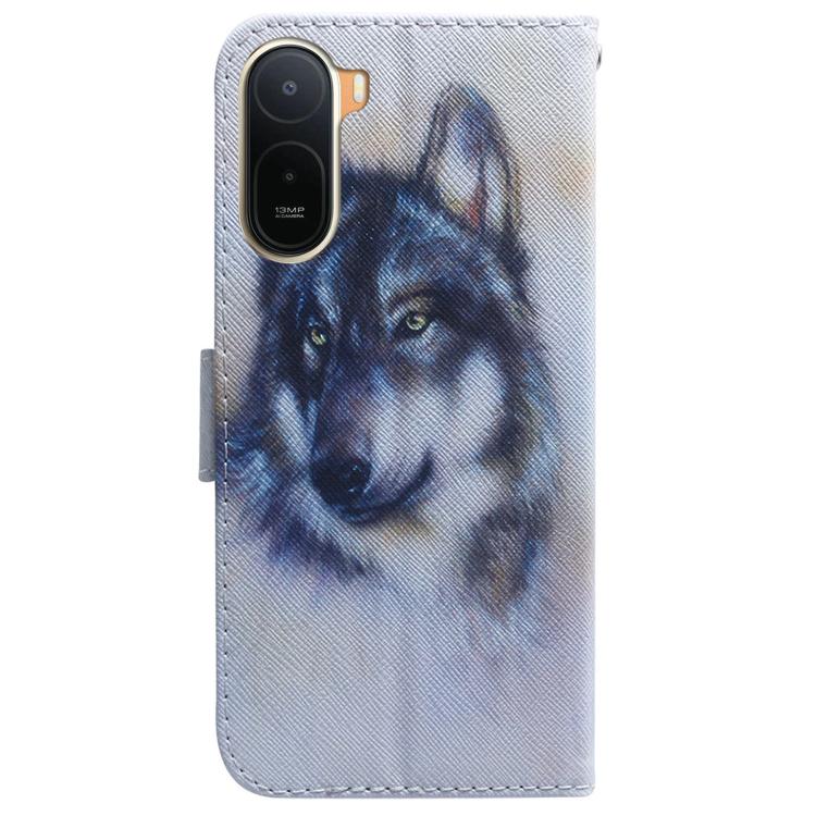 For Redmi A7 Pro 4G / 5G 171mm / Poco C85x 5G Coloured Drawing Flip Leather Phone Case