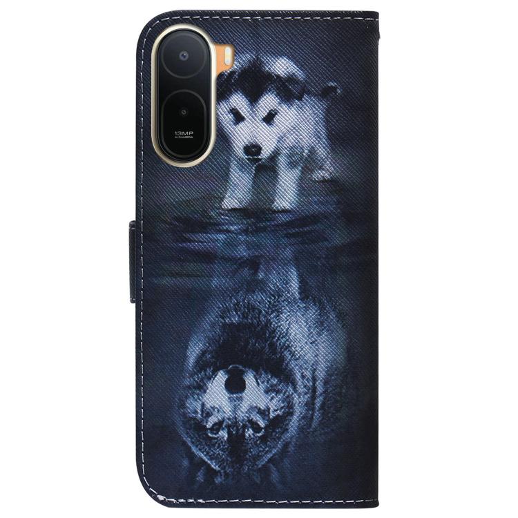 For Redmi A7 Pro 4G / 5G 171mm / Poco C85x 5G Coloured Drawing Flip Leather Phone Case