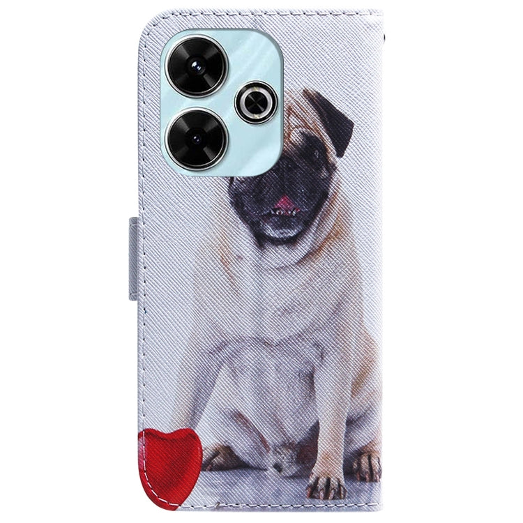 For Xiaomi Poco M6 4G Coloured Drawing Flip Leather Phone Case