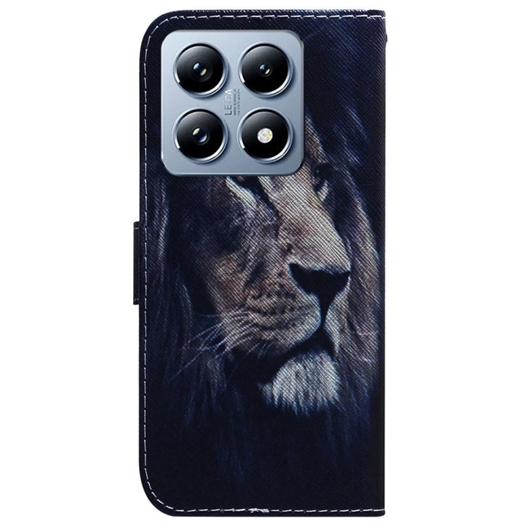 For Xiaomi 14T Coloured Drawing Flip Leather Phone Case