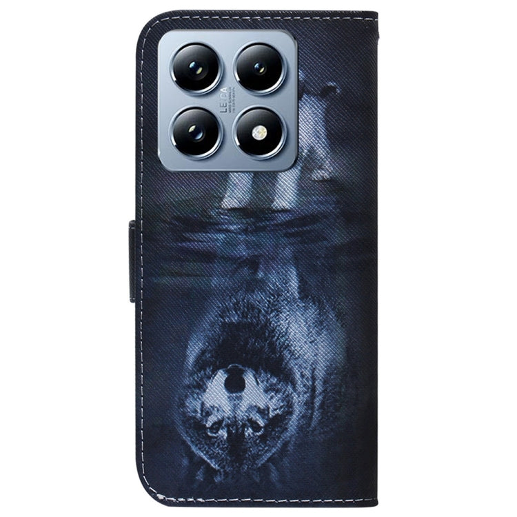 For Xiaomi 14T Coloured Drawing Flip Leather Phone Case