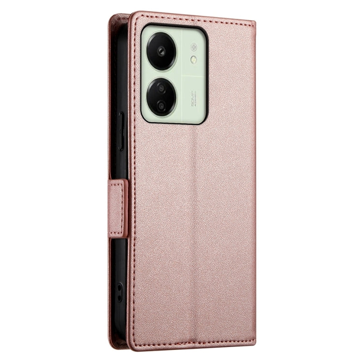 For Xiaomi Redmi 13C 4G / Redmi 13R Side Buckle Magnetic Frosted Leather Phone Case
