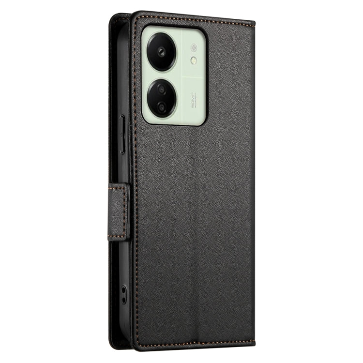 For Xiaomi Redmi 13C 4G / Redmi 13R Side Buckle Magnetic Frosted Leather Phone Case