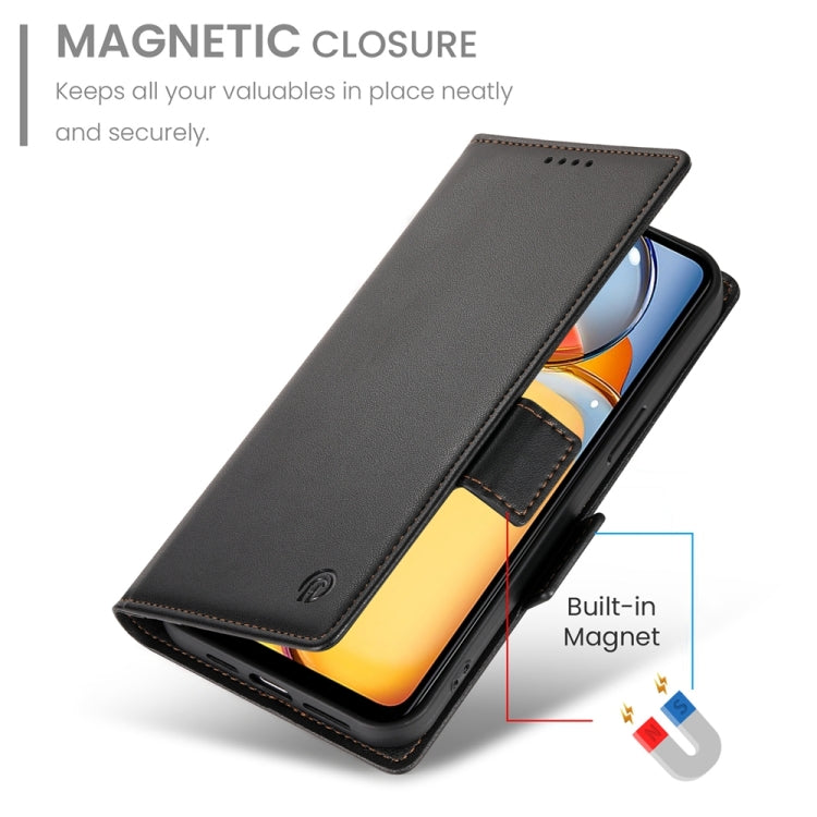 For Xiaomi Redmi 13C 4G / Redmi 13R Side Buckle Magnetic Frosted Leather Phone Case