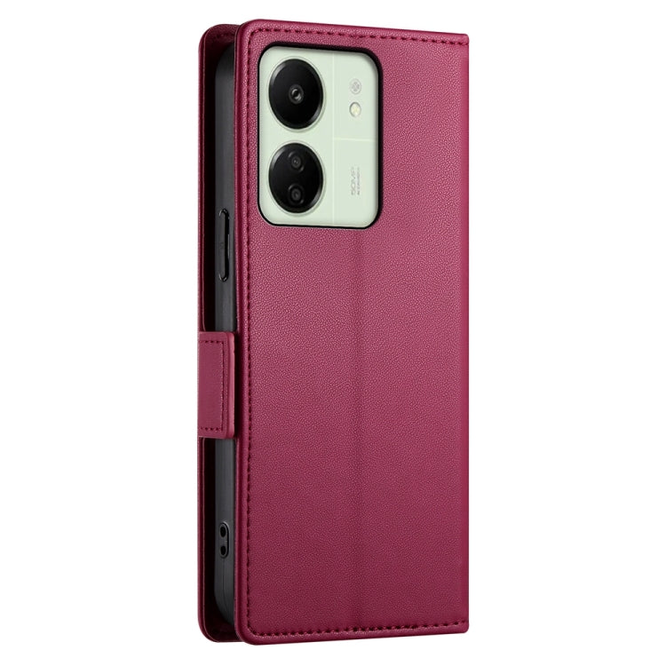 For Xiaomi Redmi 13C 4G / Redmi 13R Side Buckle Magnetic Frosted Leather Phone Case