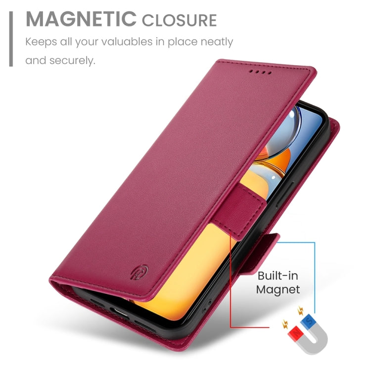 For Xiaomi Redmi 13C 4G / Redmi 13R Side Buckle Magnetic Frosted Leather Phone Case