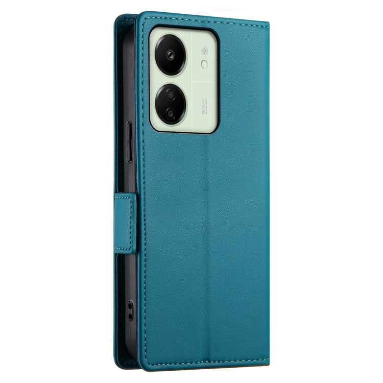 For Xiaomi Redmi 13C 4G / Redmi 13R Side Buckle Magnetic Frosted Leather Phone Case