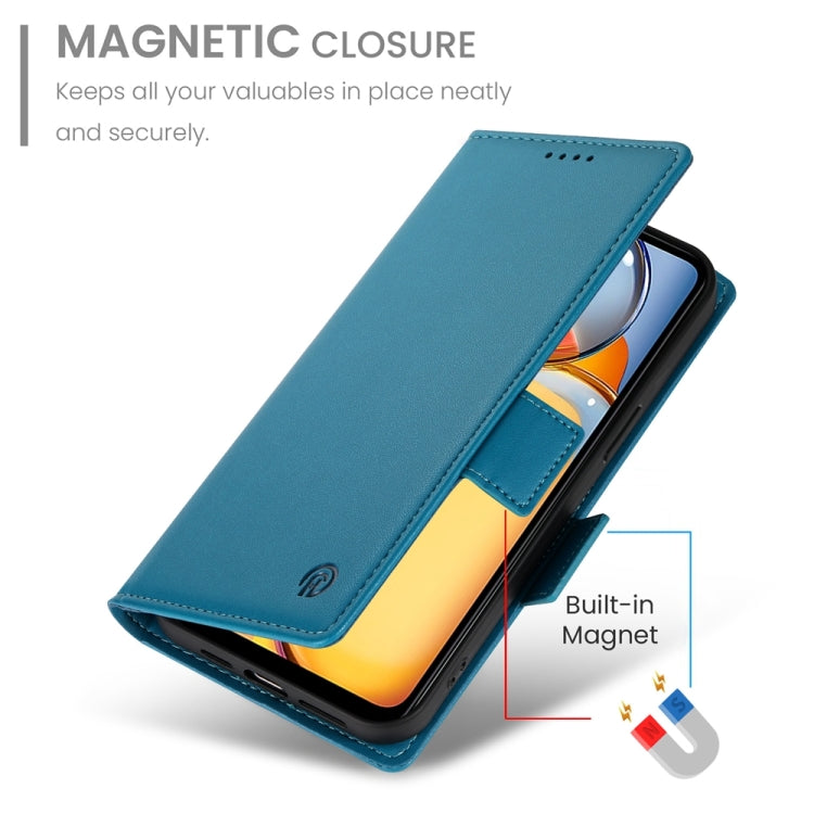 For Xiaomi Redmi 13C 4G / Redmi 13R Side Buckle Magnetic Frosted Leather Phone Case