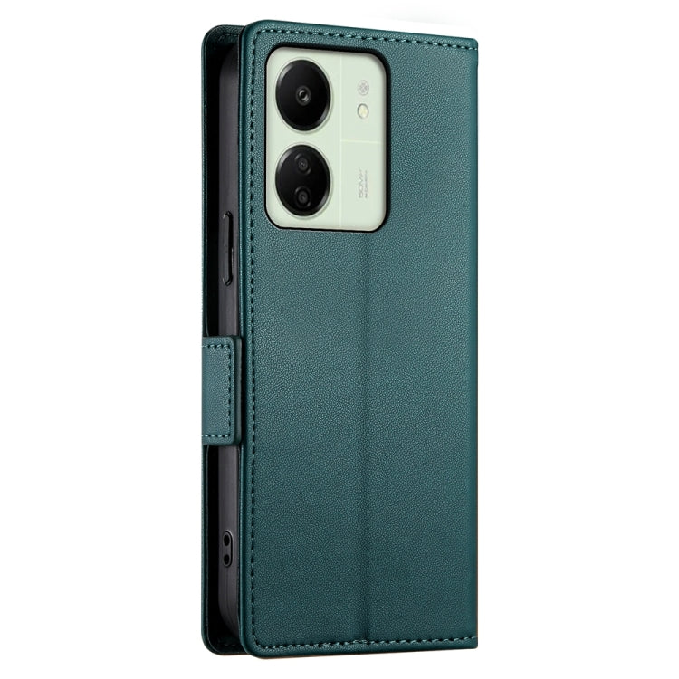 For Xiaomi Redmi 13C 4G / Redmi 13R Side Buckle Magnetic Frosted Leather Phone Case