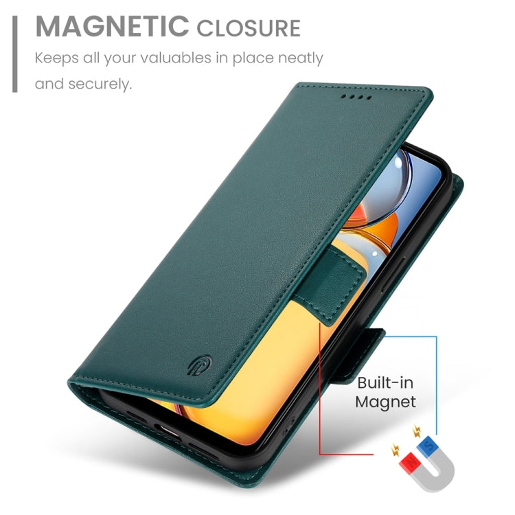 For Xiaomi Redmi 13C 4G / Redmi 13R Side Buckle Magnetic Frosted Leather Phone Case