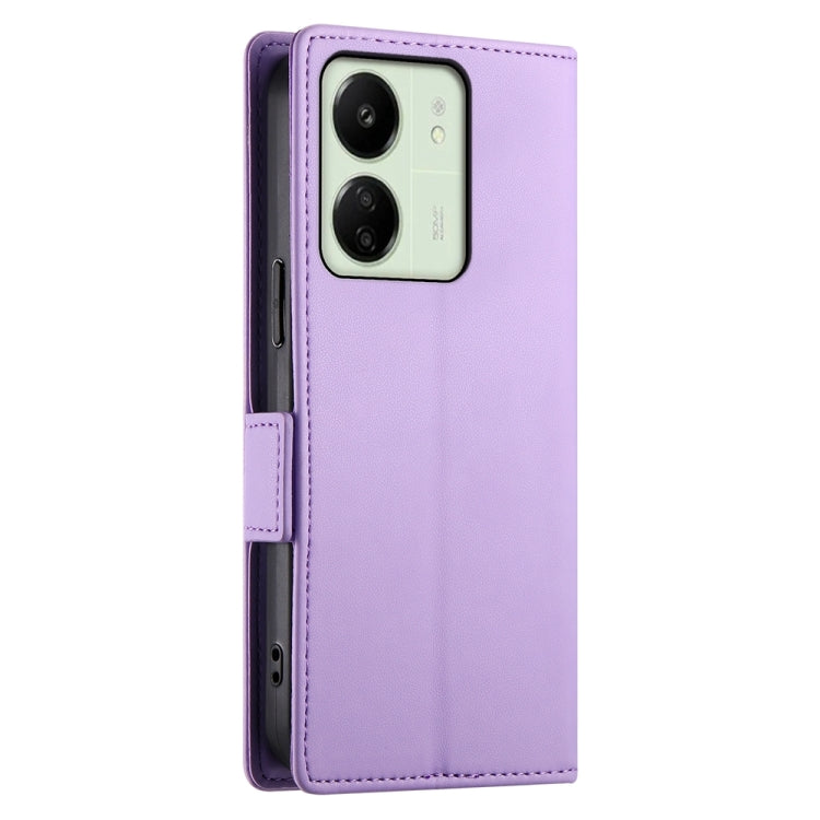 For Xiaomi Redmi 13C 4G / Redmi 13R Side Buckle Magnetic Frosted Leather Phone Case